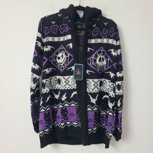 Her Universe Nightmare Before Christmas Sherpa Cardigan Plus Size M Black Purple
